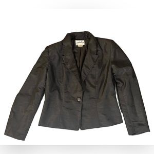 Vintage Jonathan Logan Women Black Blazer 1960s Size 10